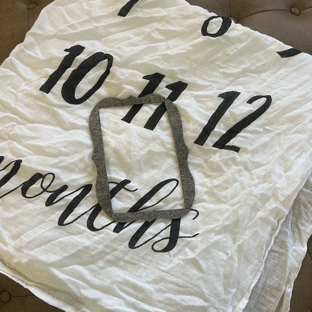 Gray Kids Milestone Blanket